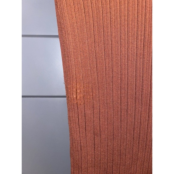 Adam Lippes Collective Side Button Midi Sweater Dress Rust Size Small - Picture 7 of 9